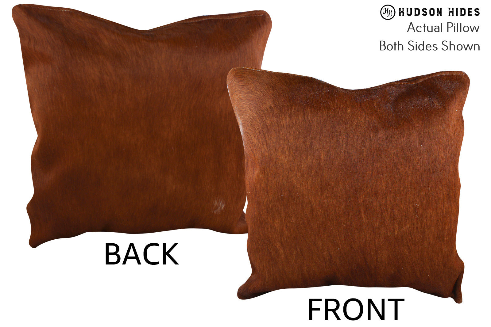 Solid Brown Cowhide Pillow #76691