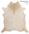 Beige X-Large Brazilian Cowhide Rug 7'3