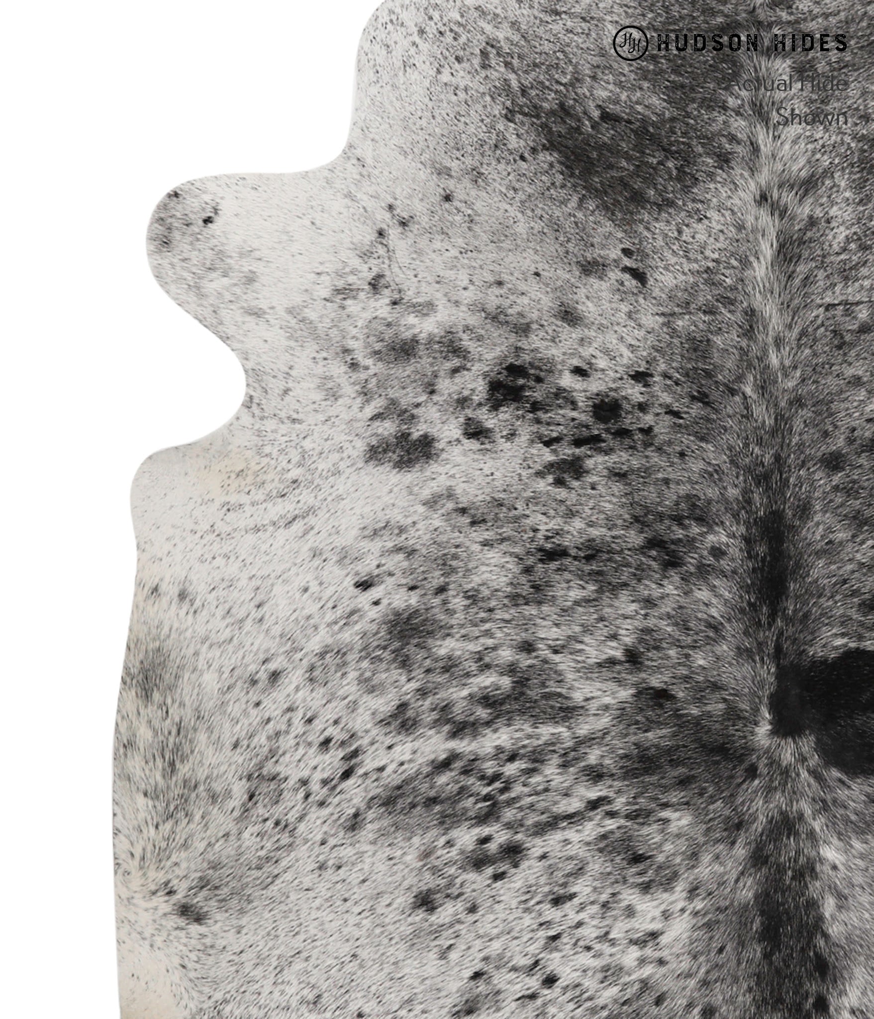 Salt and Pepper Black Cowhide Rug #81510