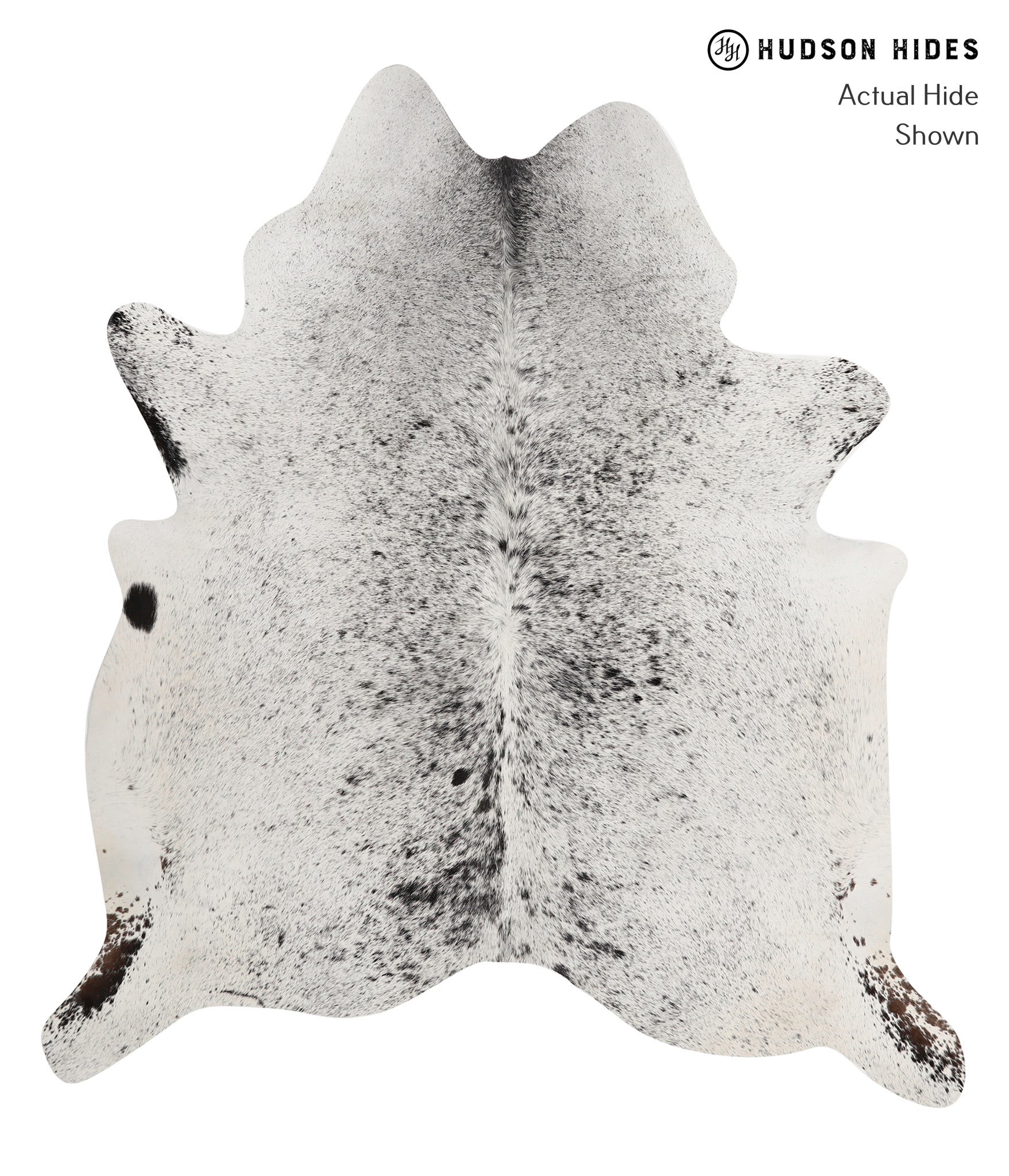 Salt and Pepper Black Cowhide Rug #81511