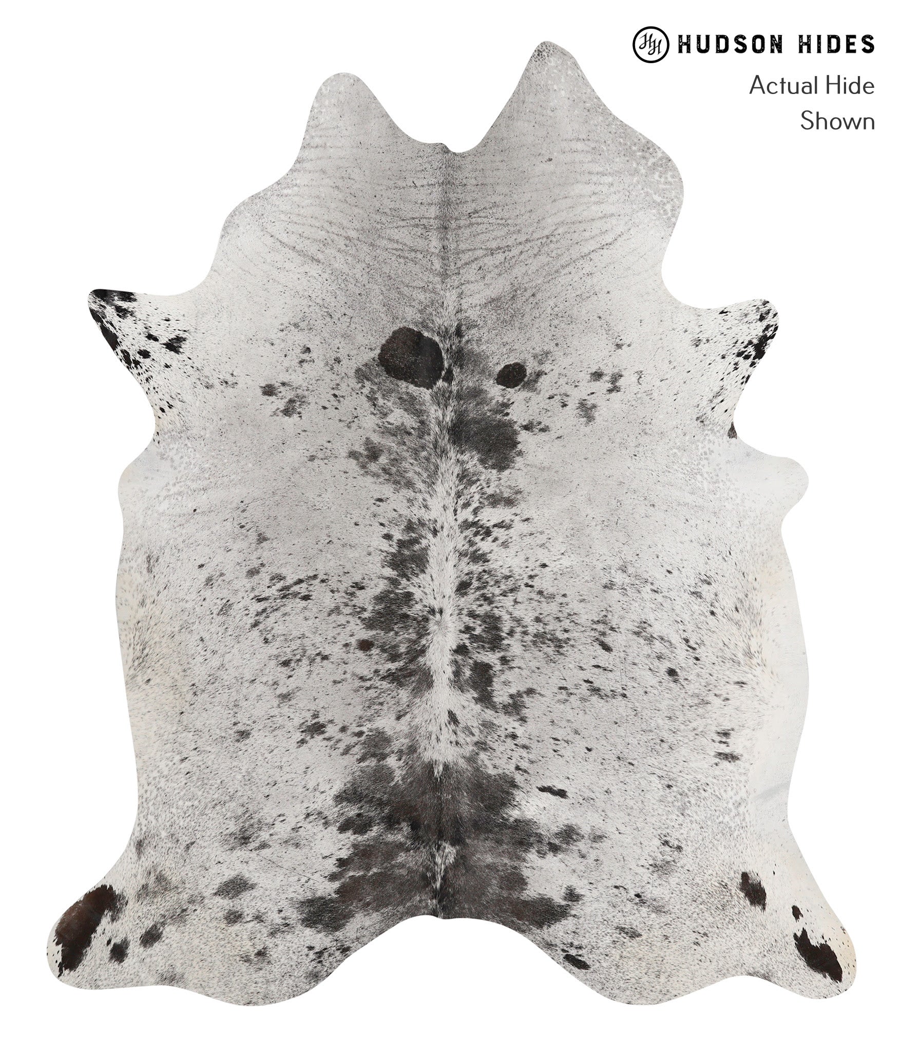 Salt and Pepper Black Cowhide Rug #81569