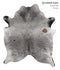 Salt and Pepper Black X-Large Brazilian Cowhide Rug 7'0