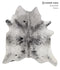 Salt and Pepper Black X-Large Brazilian Cowhide Rug 7'0