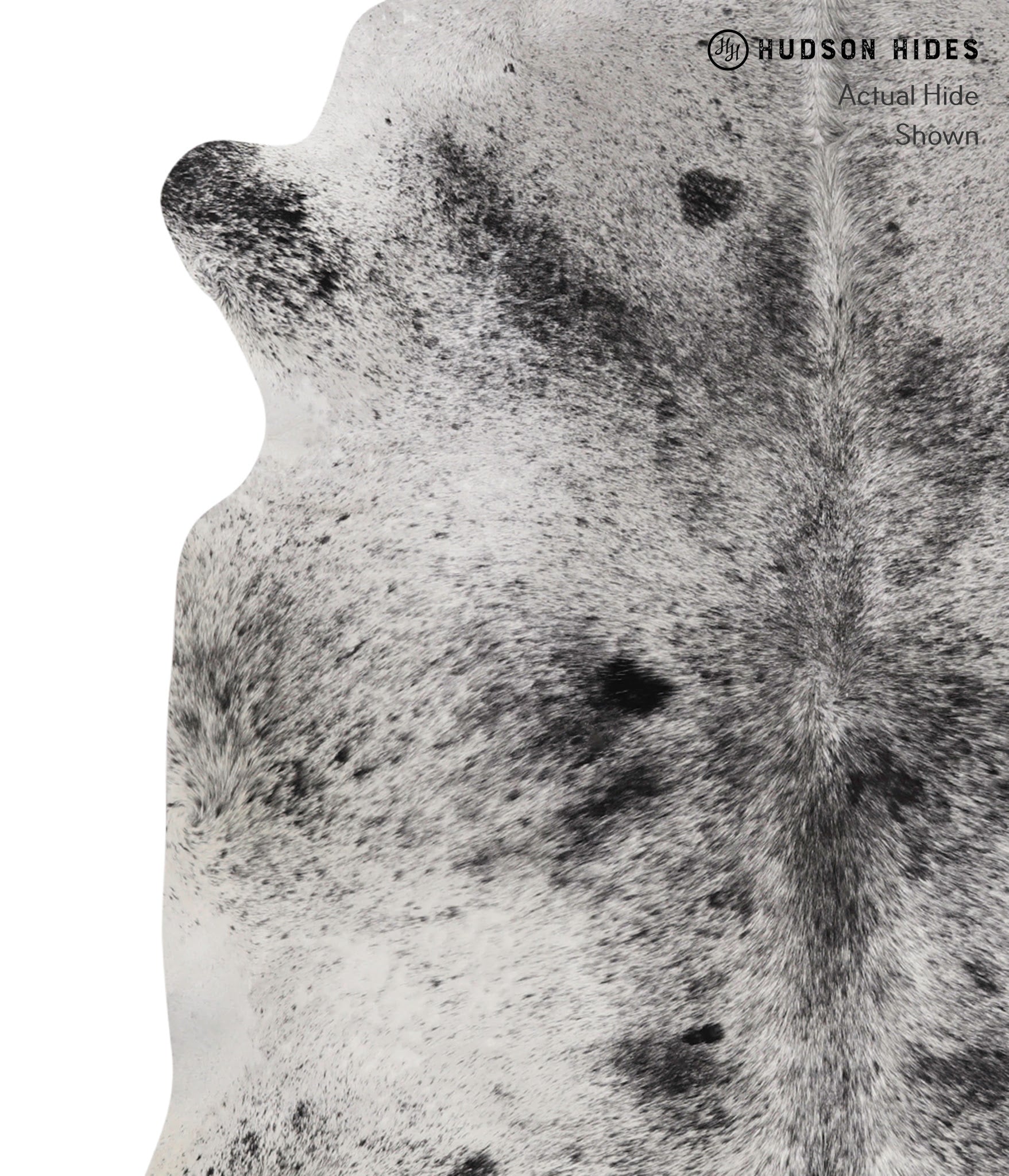 Salt and Pepper Black Cowhide Rug #81583