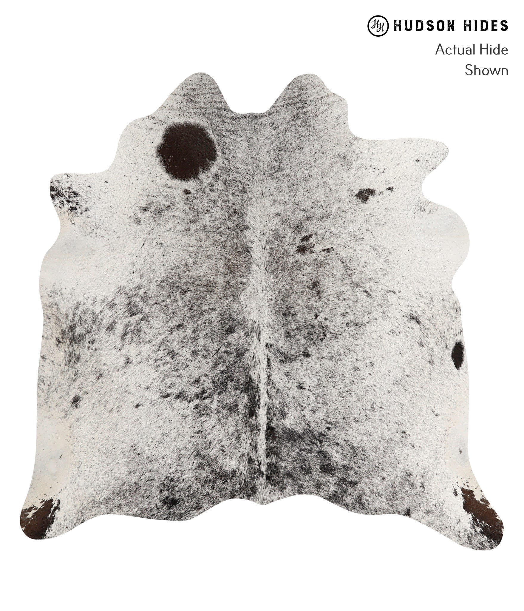 Salt and Pepper Black Cowhide Rug #81609