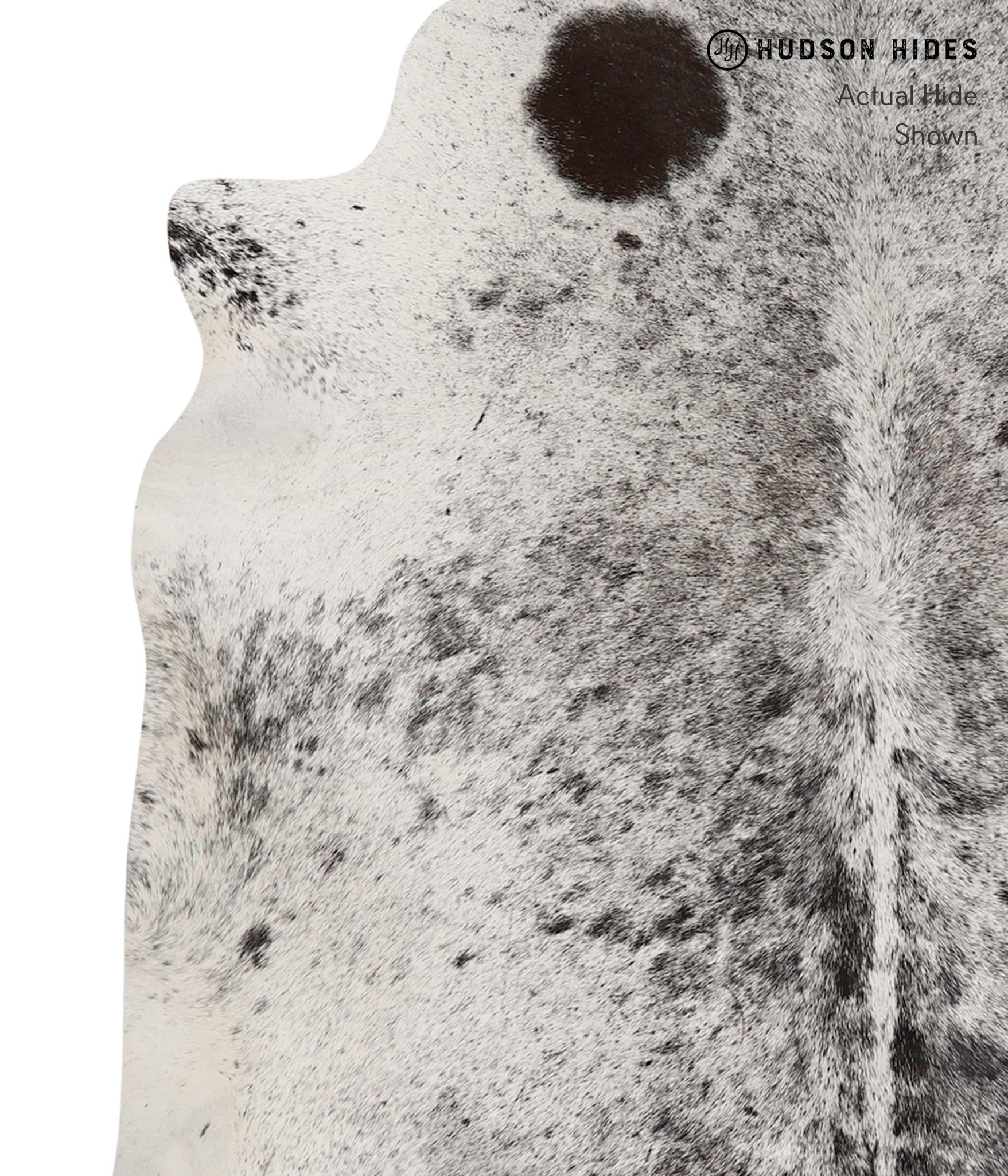 Salt and Pepper Black Cowhide Rug #81609