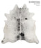 Salt and Pepper Black XX-Large Brazilian Cowhide Rug 7'7