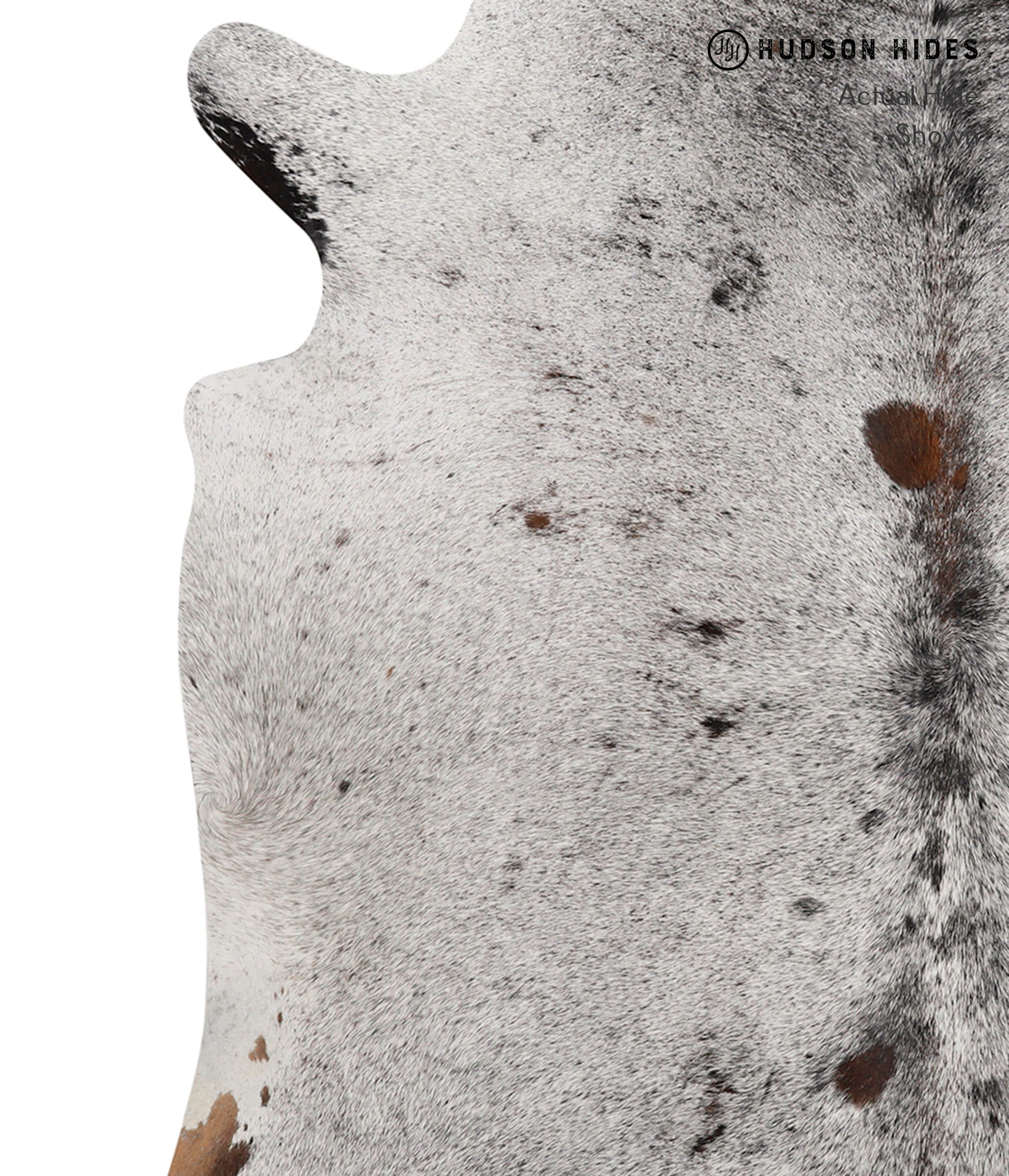 Salt and Pepper Black Cowhide Rug #81664