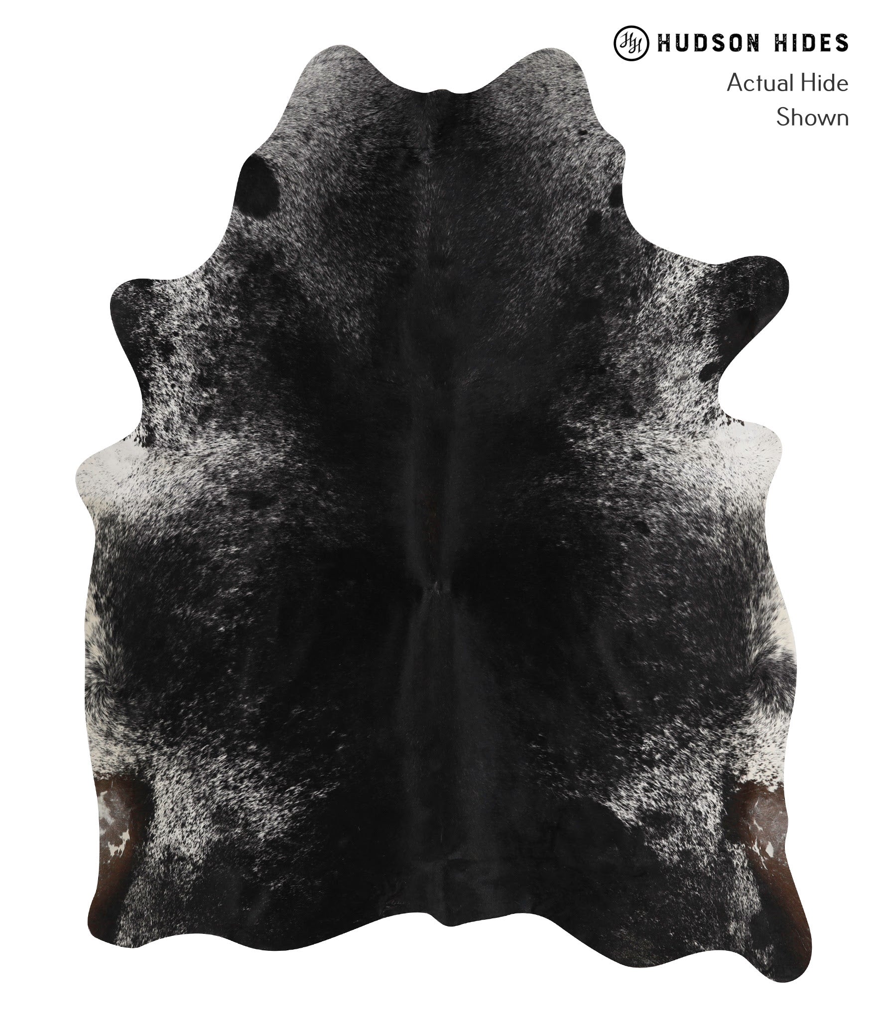 Salt and Pepper Black Cowhide Rug #81686