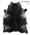 Salt and Pepper Black X-Large Brazilian Cowhide Rug 7'6