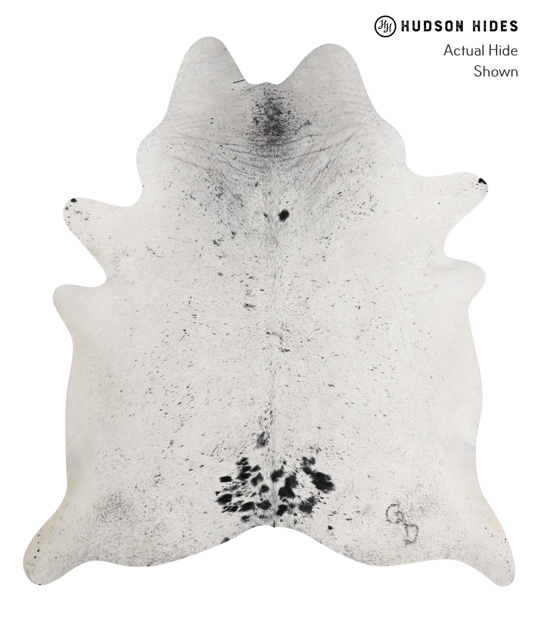 Salt and Pepper Black Cowhide Rug #81688