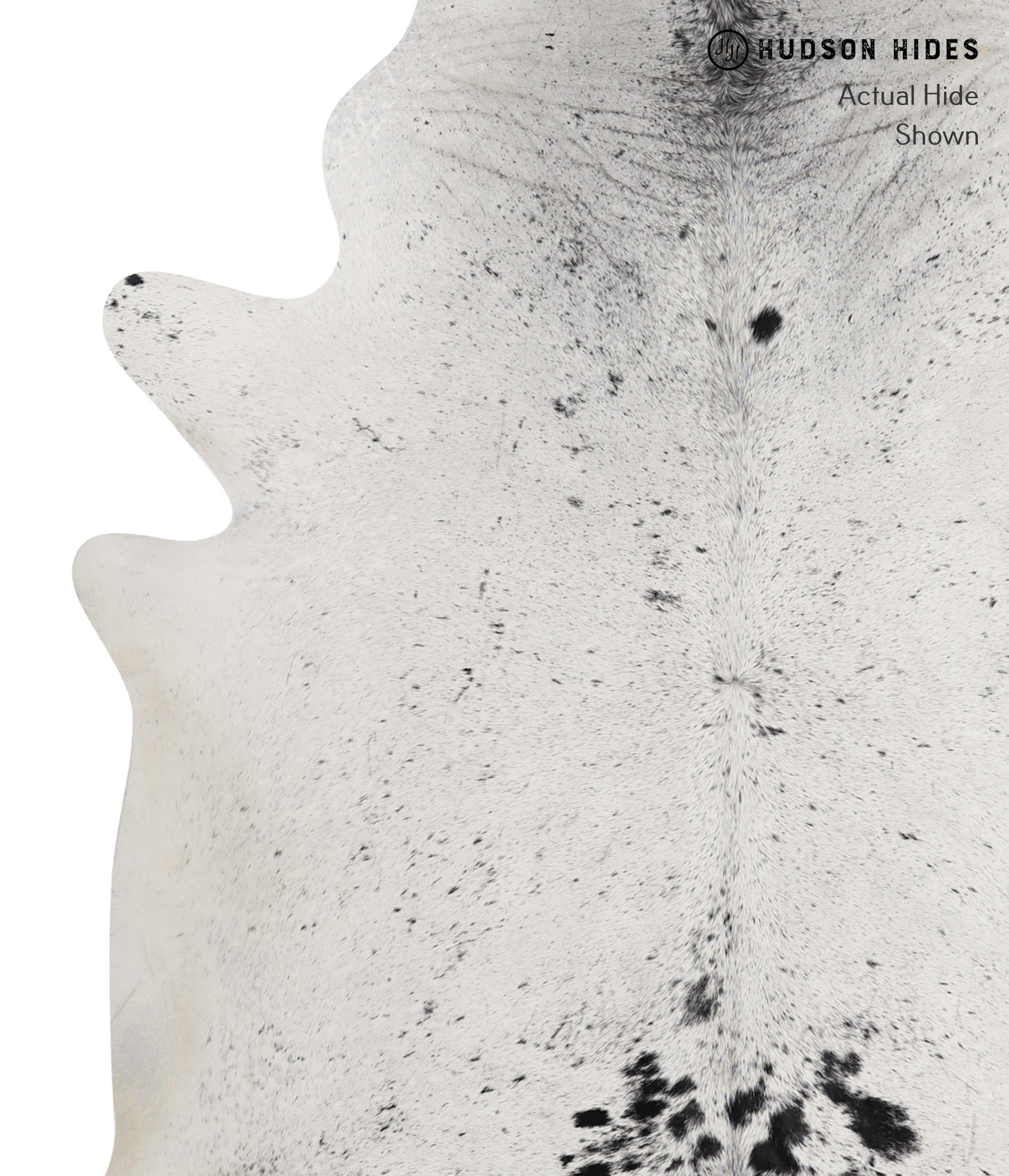 Salt and Pepper Black Cowhide Rug #81688