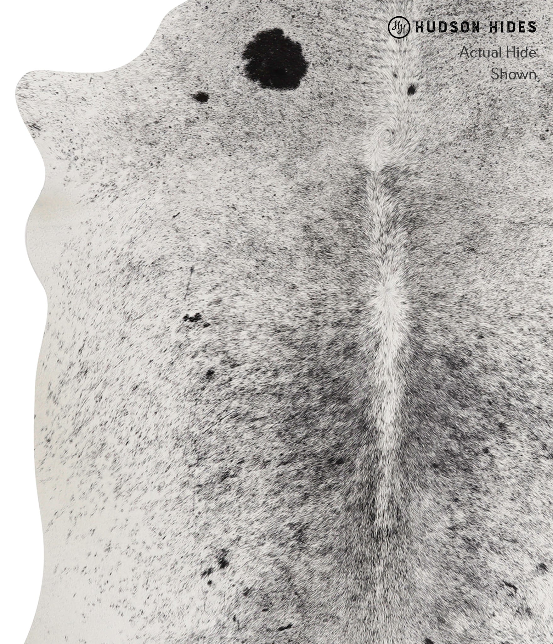 Salt and Pepper Black Cowhide Rug #81712