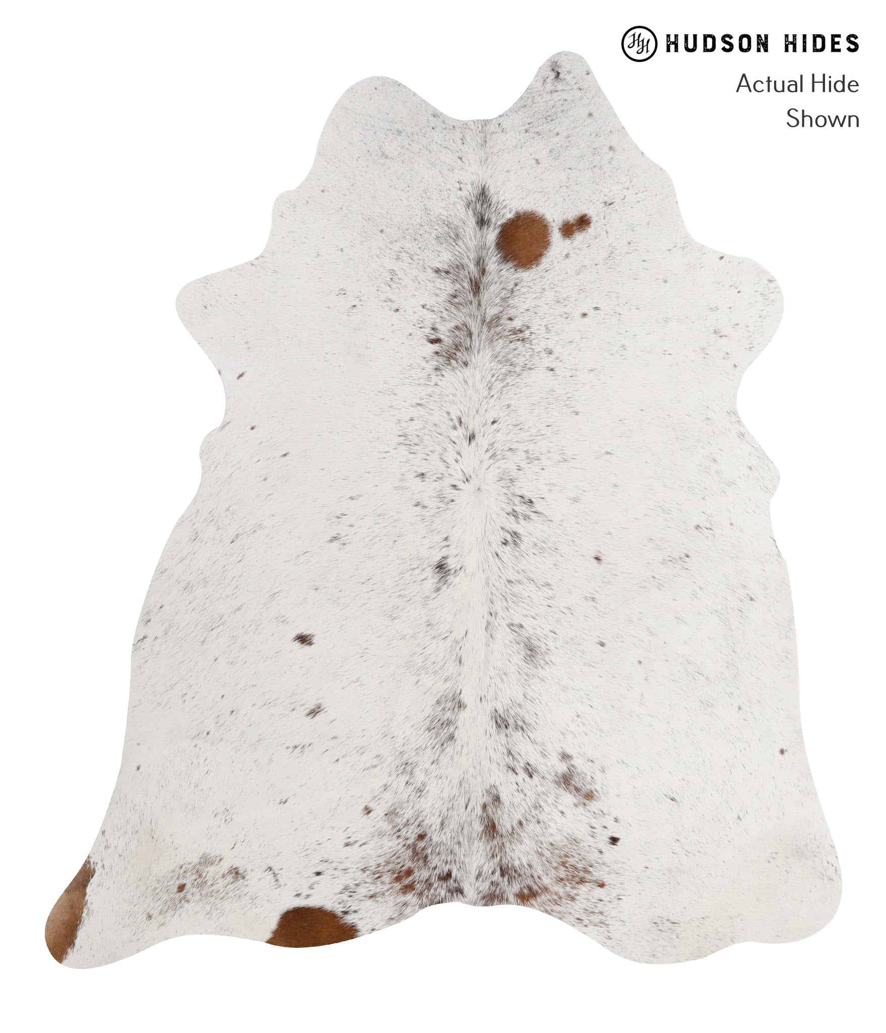 Salt and Pepper Brown Cowhide Rug #81865