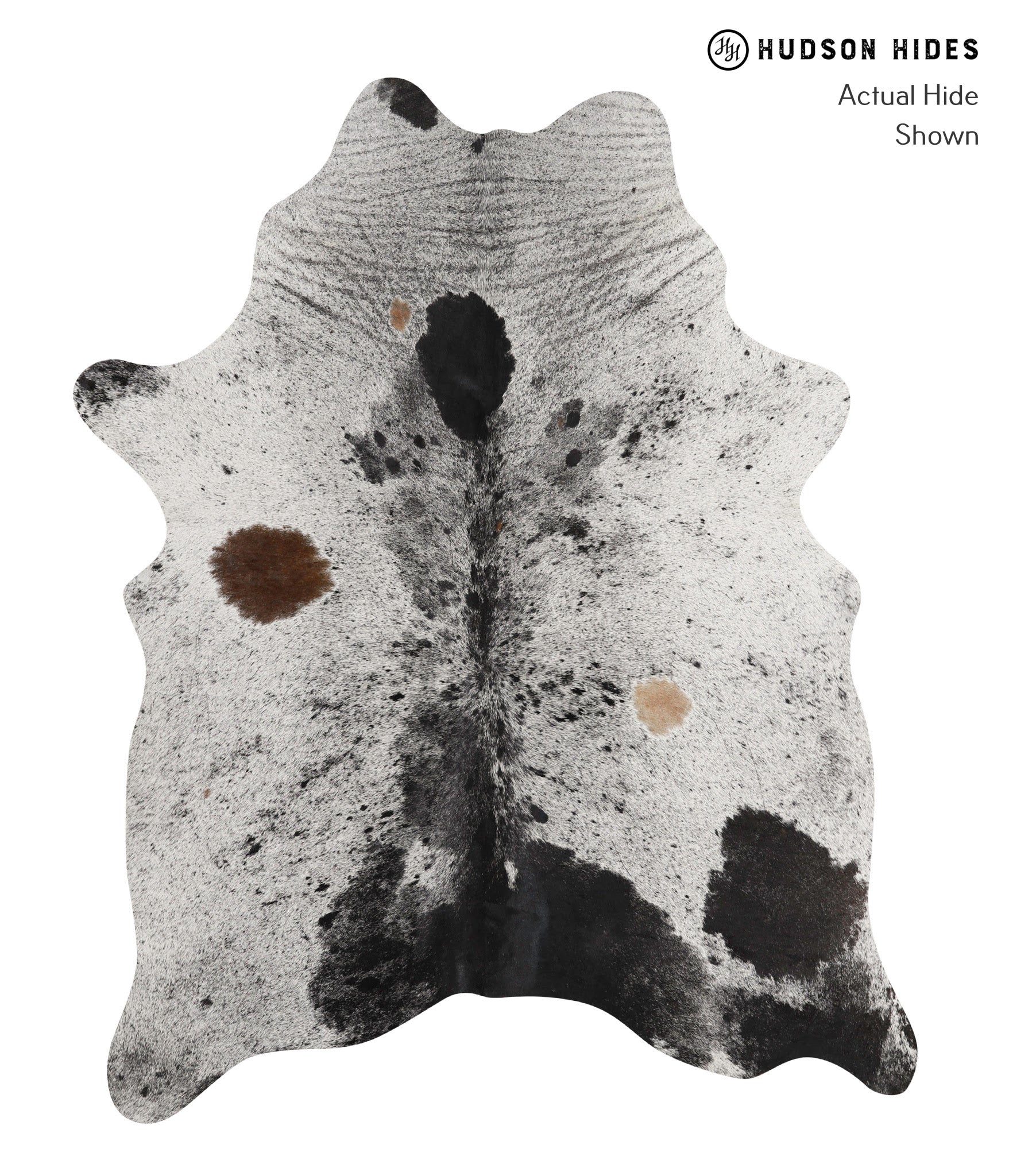 Salt and Pepper Black Cowhide Rug #82718