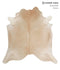 Beige XX-Large Brazilian Cowhide Rug 7'5