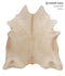 Beige XX-Large Brazilian Cowhide Rug 7'4