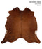 Solid Brown X-Large Brazilian Cowhide Rug 6'8