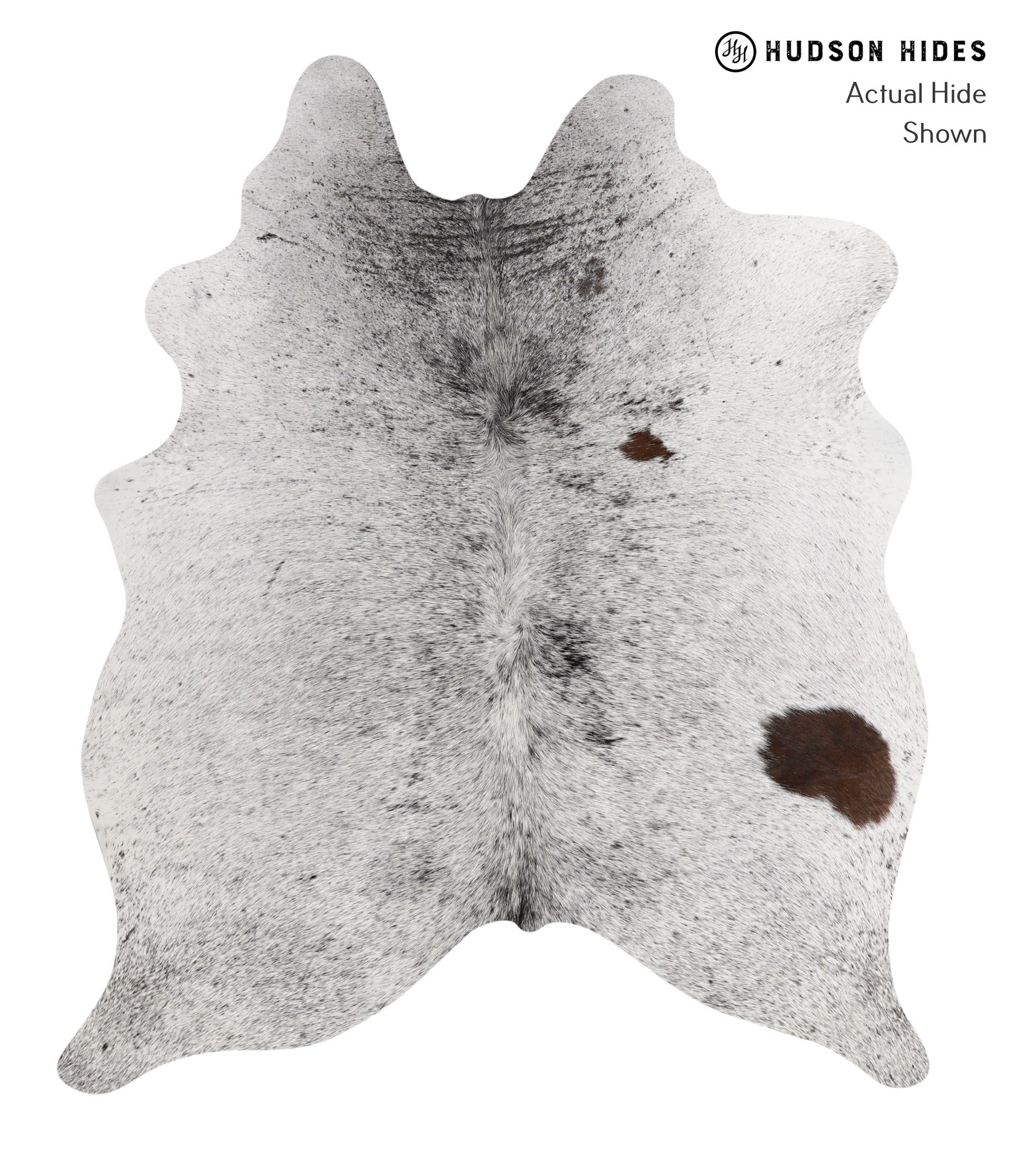 Salt and Pepper Black Cowhide Rug #83421