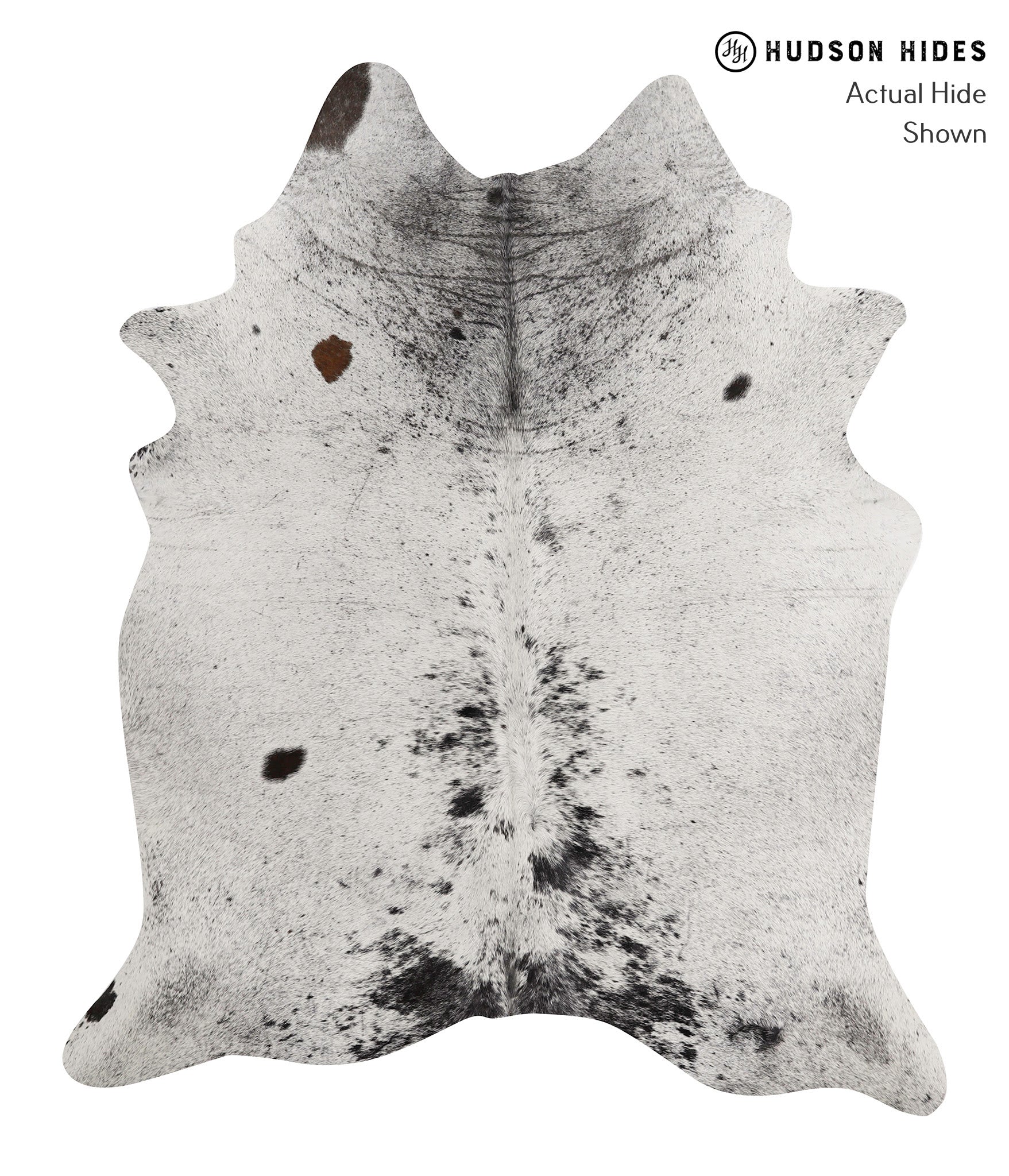 Salt and Pepper Black Cowhide Rug #83684