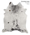 Salt and Pepper Black X-Large Brazilian Cowhide Rug 7'1