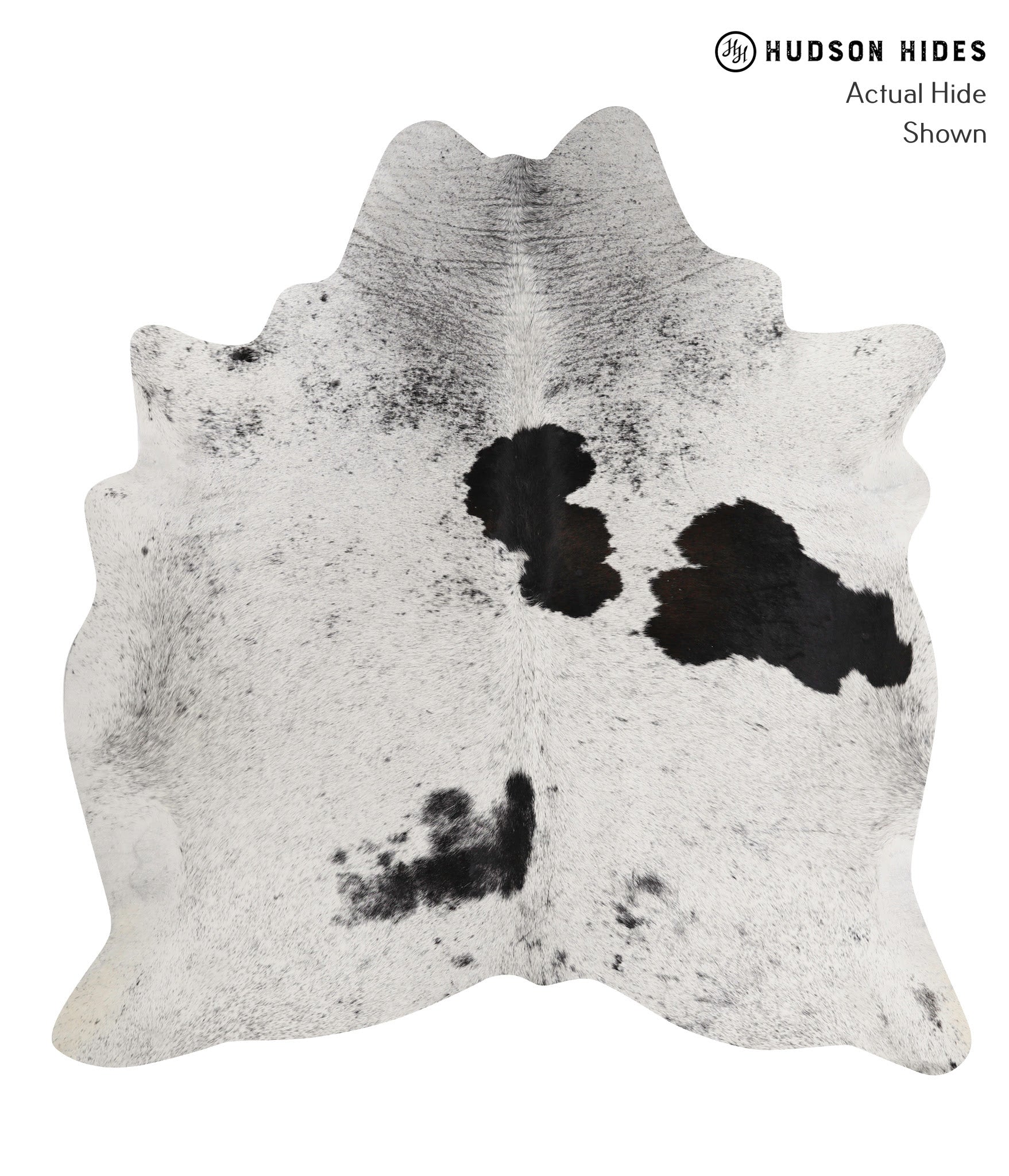 Salt and Pepper Black Cowhide Rug #83685