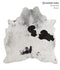 Salt and Pepper Black X-Large Brazilian Cowhide Rug 7'0