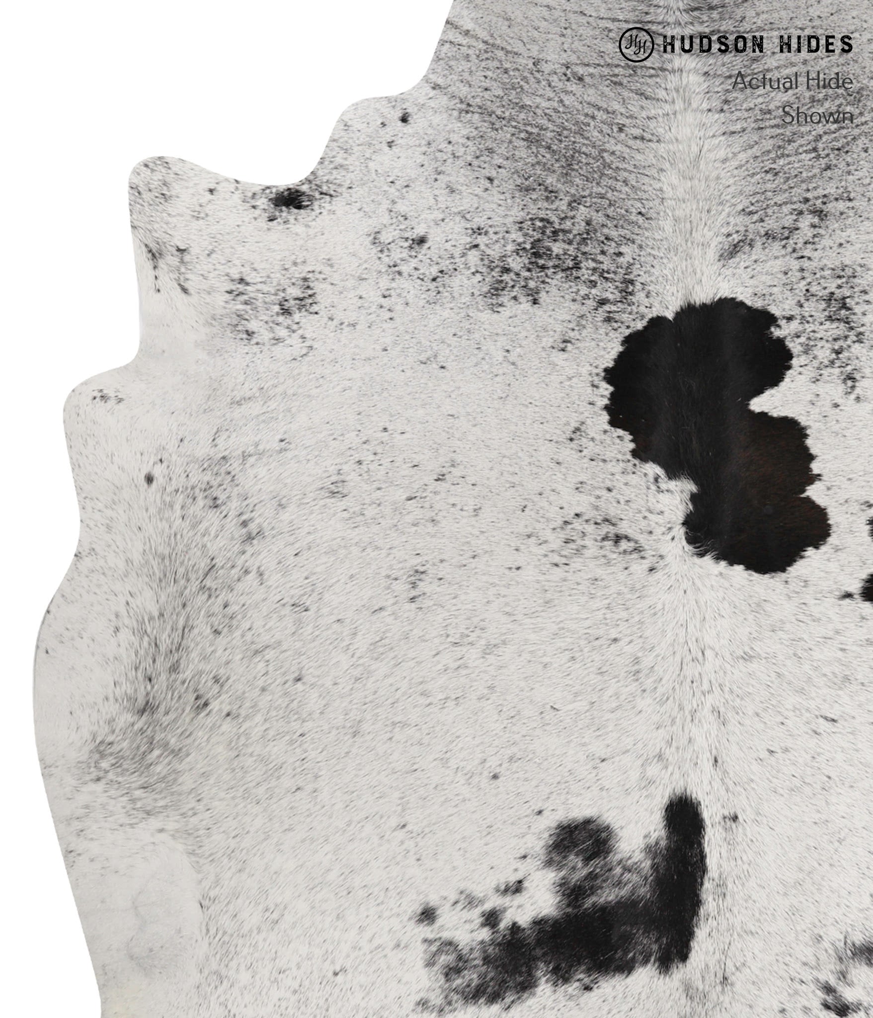 Salt and Pepper Black Cowhide Rug #83685