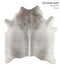 Medium Grey Large Brazilian Cowhide Rug 6'7