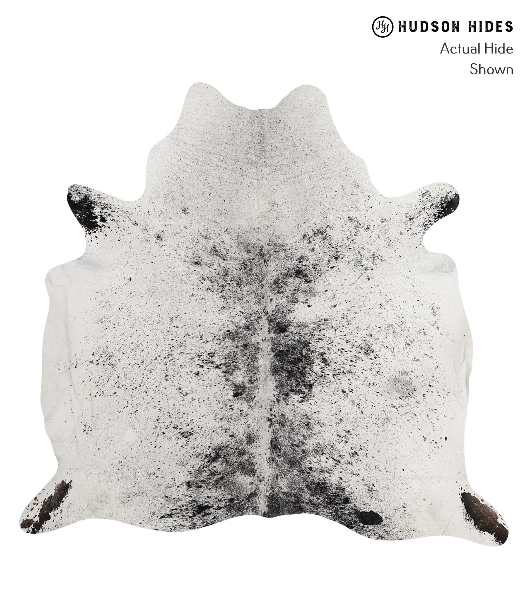 Salt and Pepper Black Cowhide Rug #83755