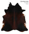 Chocolate X-Large Brazilian Cowhide Rug 6'11