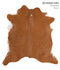 Solid Brown X-Large Brazilian Cowhide Rug 6'8