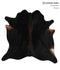 Solid Black X-Large Brazilian Cowhide Rug 6'7