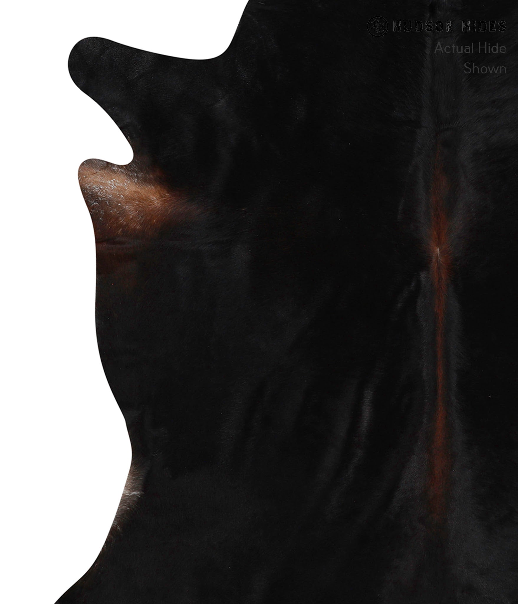 Solid Black Cowhide Rug #84336