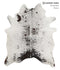 Salt and Pepper Black X-Large Brazilian Cowhide Rug 6'8