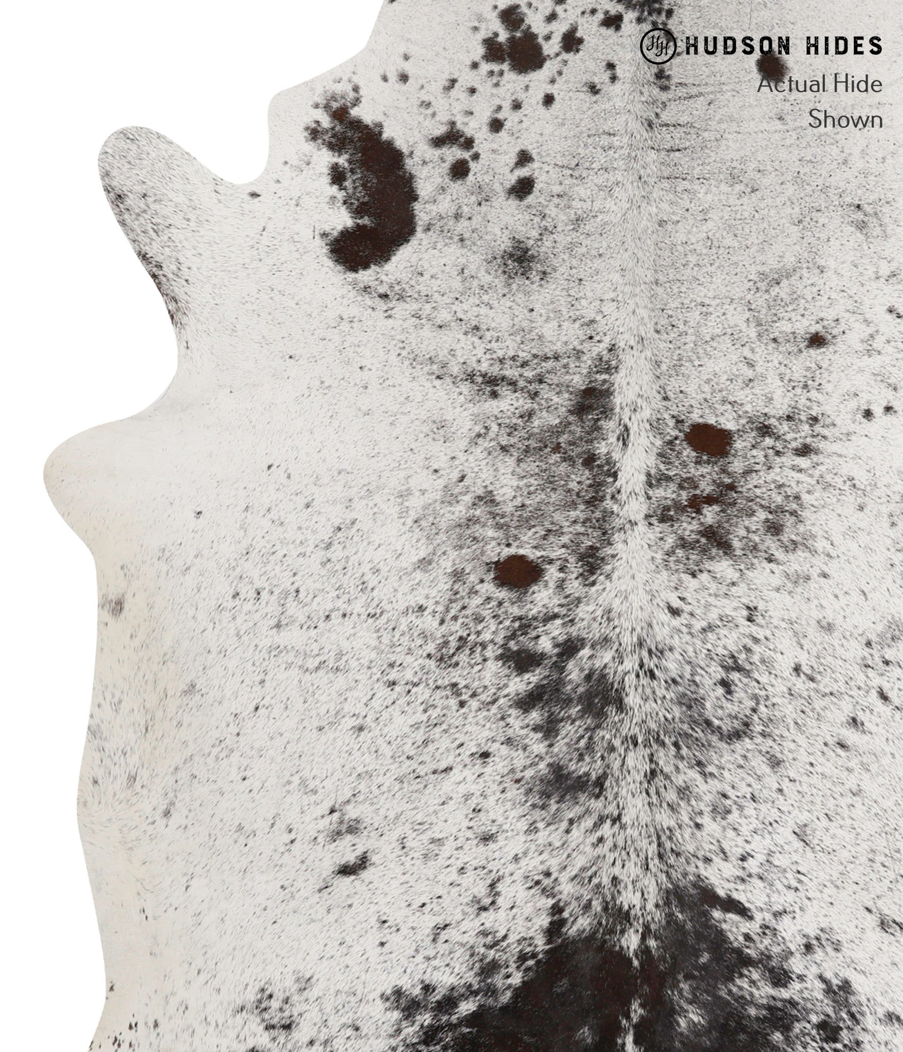 Salt and Pepper Black Cowhide Rug #84585