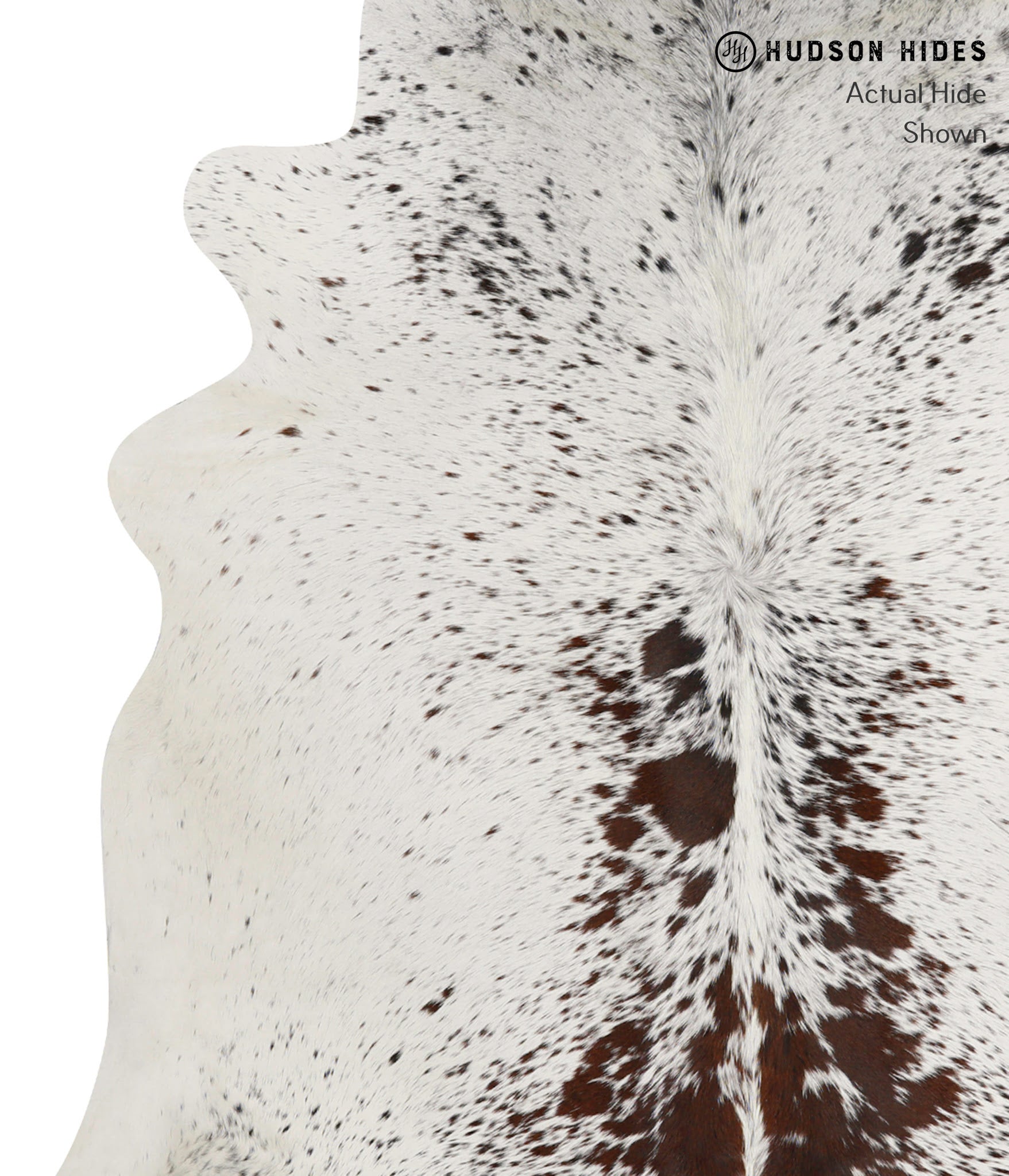 Salt and Pepper Brown Cowhide Rug #84597