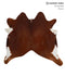 Brown and White Regular Large Brazilian Cowhide Rug 5'10