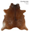 Solid Brown X-Large Brazilian Cowhide Rug 6'5