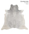 Medium Grey X-Large Brazilian Cowhide Rug 6'8