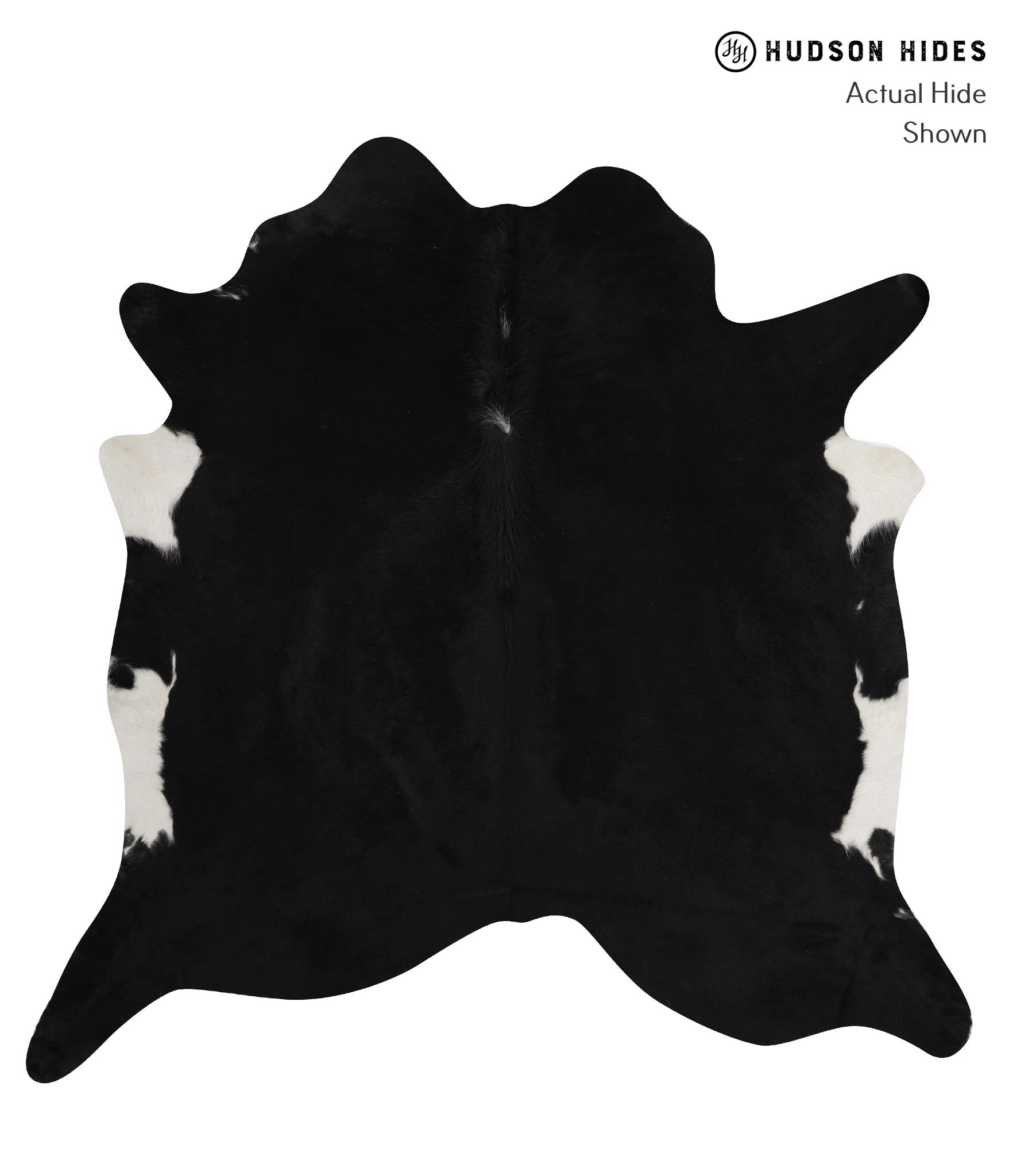 Solid Black Cowhide Rug #84893