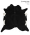 Solid Black X-Large Brazilian Cowhide Rug 6'7