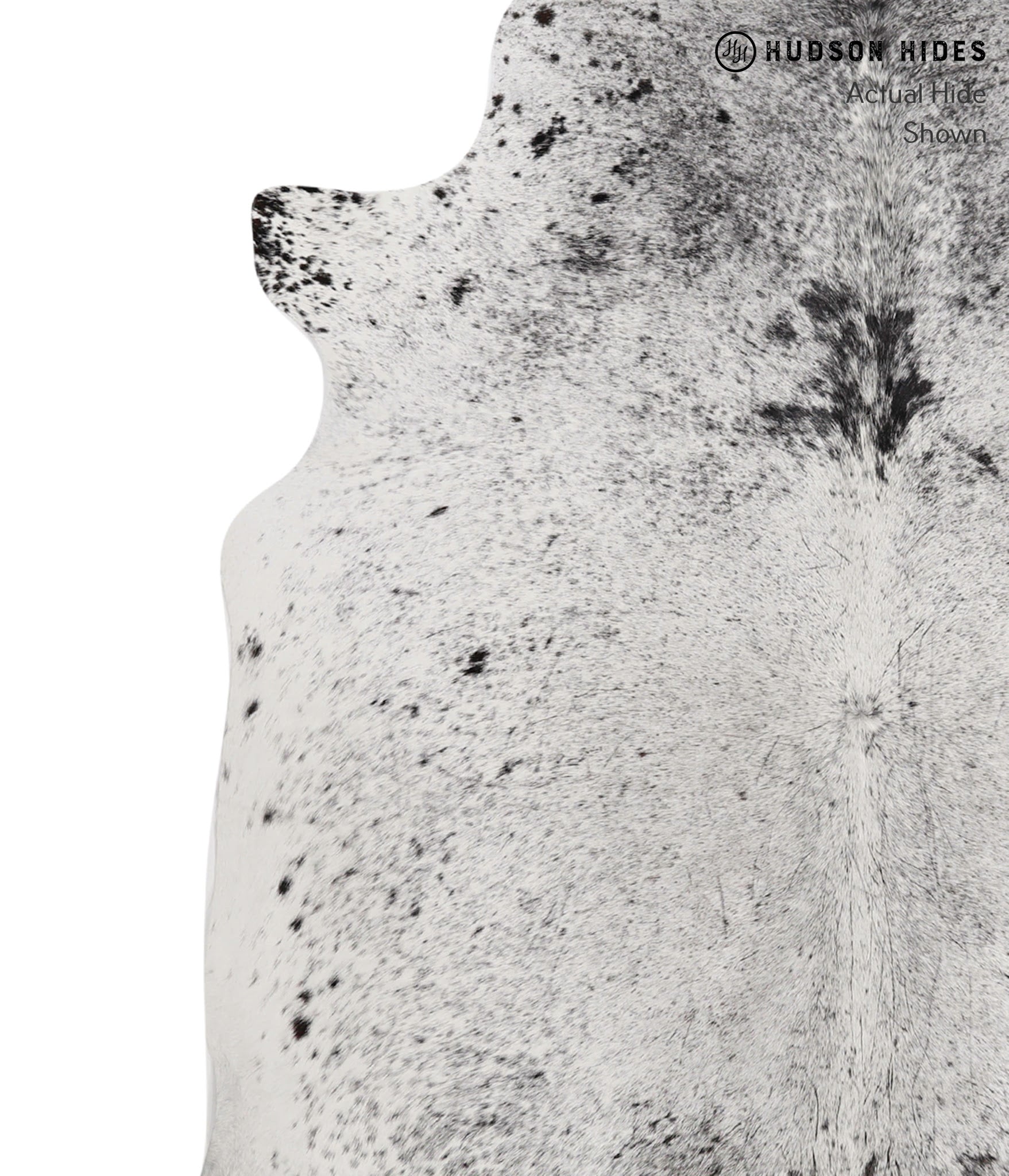 Salt and Pepper Black Cowhide Rug #85089