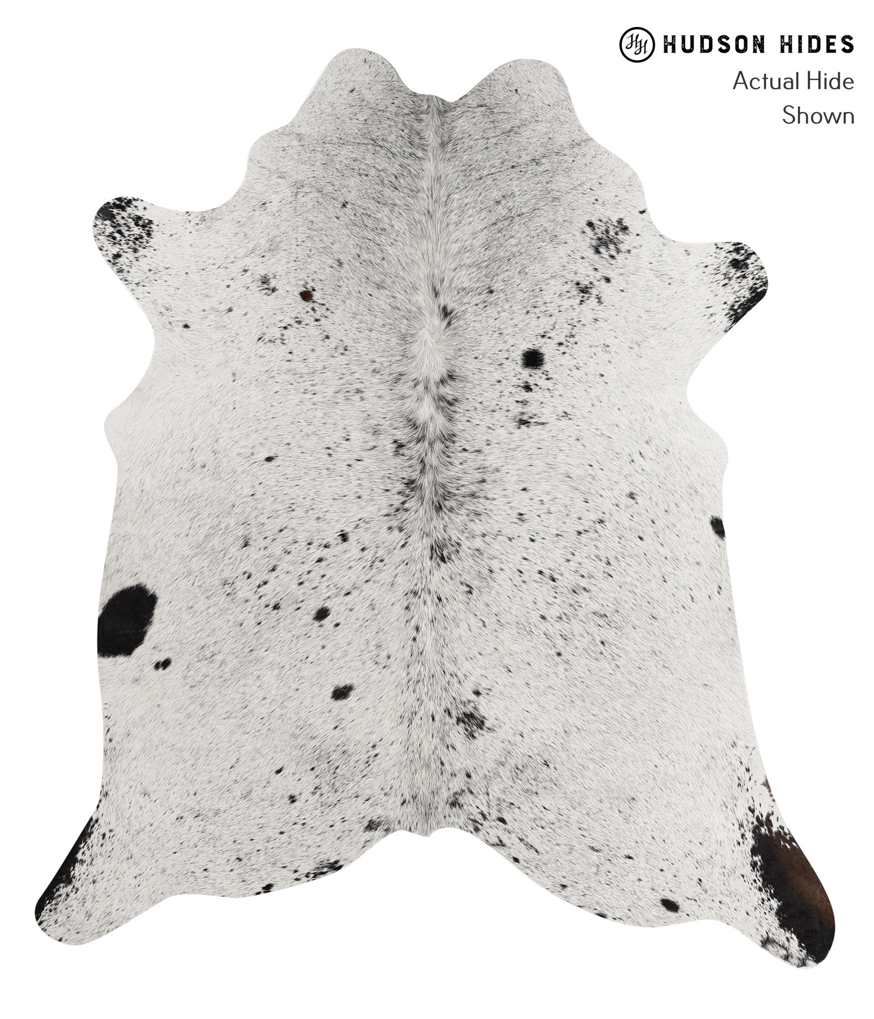 Salt and Pepper Black Cowhide Rug #85091