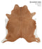 Solid Brown X-Large Brazilian Cowhide Rug 6'8