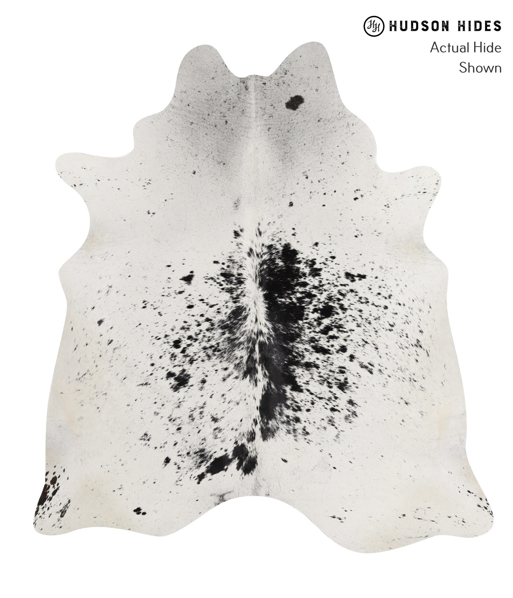 Salt and Pepper Black Cowhide Rug #85496