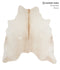 Beige X-Large Brazilian Cowhide Rug 6'8