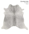 Medium Grey Large Brazilian Cowhide Rug 5'11