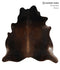 Chocolate X-Large Brazilian Cowhide Rug 6'10