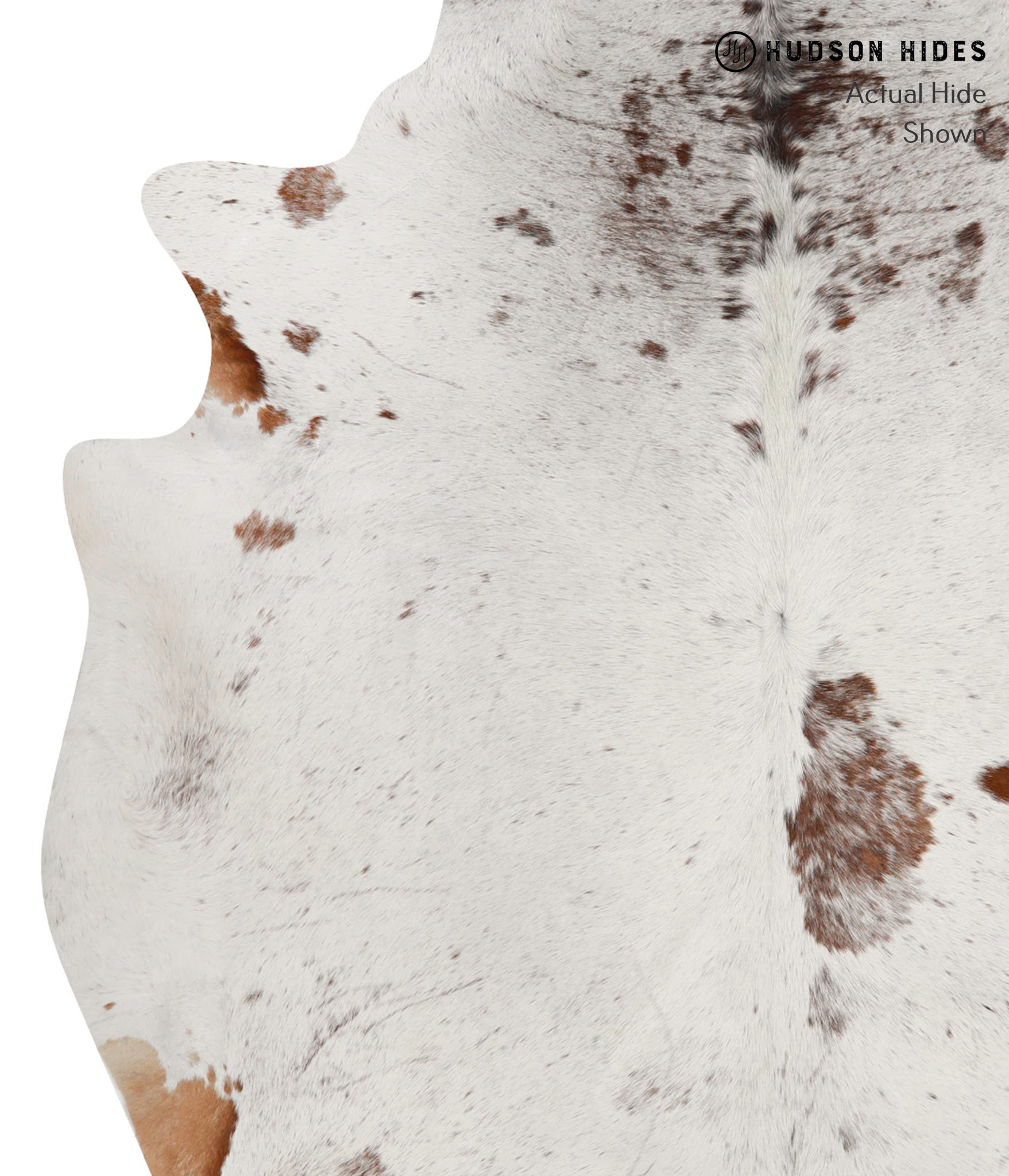 Salt and Pepper Brown Cowhide Rug #85751